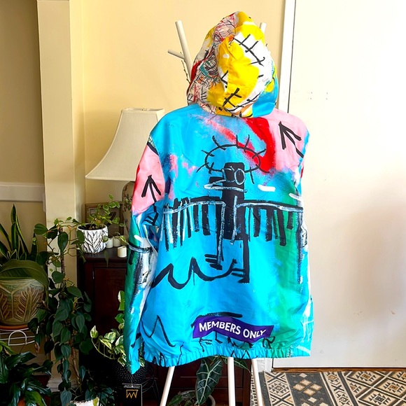 ❤️💛💙 Members Only Basquiat Lightweight Jacket for Men-L-NWT - Picture 8 of 16